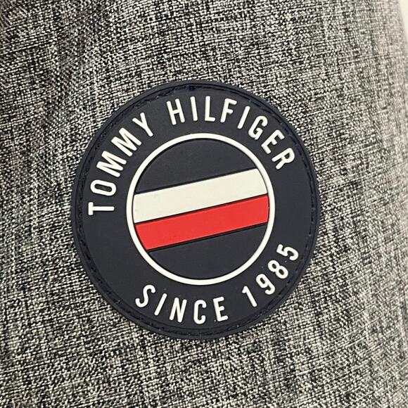 Tommy Hilfiger XL windbreaker fleece lined jacket hoodie full zip gray black - Picture 4 of 8